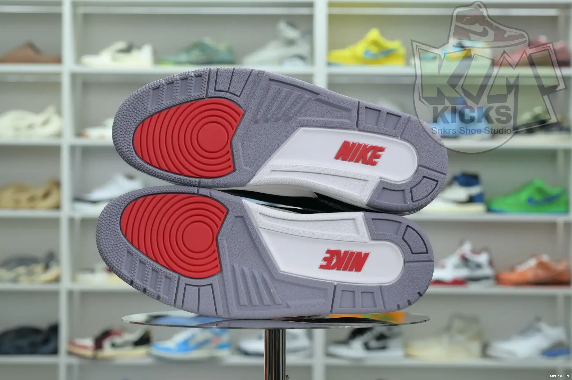 Kimikick Jordan Air Reimagined” 3“Black Cement 0822